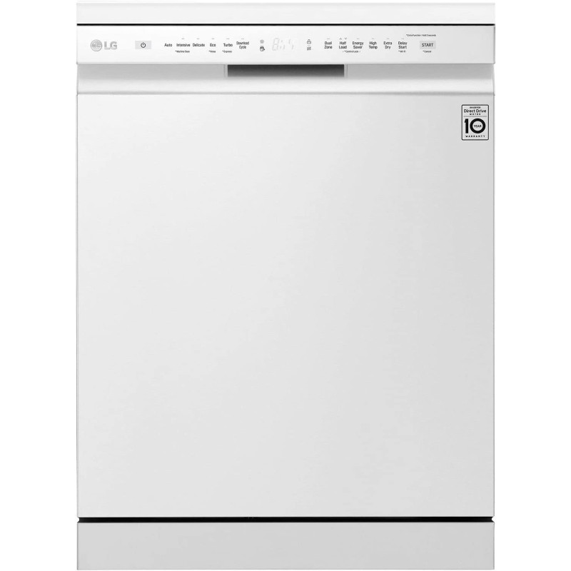 LG 9 Programs 14 Place Settings Free Standing Dishwasher - Dfb512Fw, 1 Year Warranty