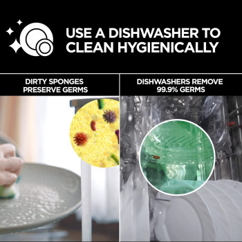 Midea Portable dishwasher with Finish Powerball Ultimate All in One Dishwasher Tablets, Lemon Sparkle, 48 Tabs