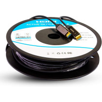 Mowsil AOC FIBRE HDMI to HDMI 2.0V 4K CABLE, Bandwidth upto 18 Gbps (50M)