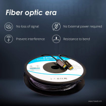 Mowsil AOC FIBRE HDMI to HDMI 2.0V 4K CABLE, Bandwidth upto 18 Gbps (50M)