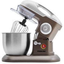 Nikai 1000W Stand Mixer, 6.5 Ltr Stainless Steel Bowl, Mixing Attachments - Dough Hook, Beater, Whisk, NSM650A - Silver"Min 1 Year Manufacturer Warranty"