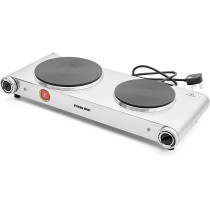 Nikai 2500W Double Electric Hot Plate - Silver Nktoe5N2"Min 1 year manufacturer warranty"