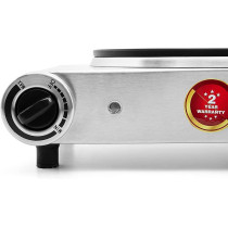 Nikai 2500W Double Electric Hot Plate - Silver Nktoe5N2"Min 1 year manufacturer warranty"