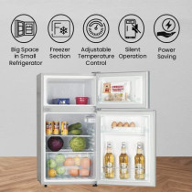 Nikai Double Door Small Refrigerator (135 L, NRF-135DDS)