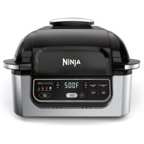 Ninja AG301 Foodi 5-in-1 Indoor Grill with Air Fry, Roast, Bake & Dehydrate, Black/Silver
