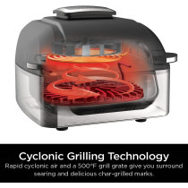 Ninja AG301 Foodi 5-in-1 Indoor Grill with Air Fry, Roast, Bake & Dehydrate, Black/Silver