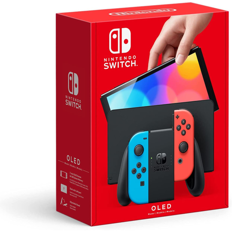 Nintendo Switch OLED Model Neon Red & Neon Blue Joy Con (UAE Version)