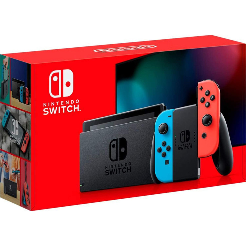 Nintendo Switch Console Neon Red & Blue Joy-Cons V2 With Extended Battery Life