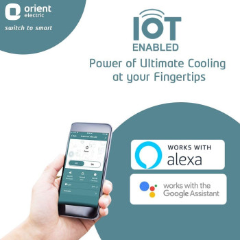 Orient Electric Aeroslim 1200mm BLDC motor Smart Ceiling Fan with IOT, Remote & Under light (Flame Gold)