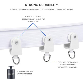 INAVIS Ceiling Curtain Track-Flexible Curtain Track Ceiling Track Ceiling Mount For Curtain Rail With Track Curtain System Rv Curtain Track Room Divider Curtain Rods, 16.4 Ft (5 Meters)