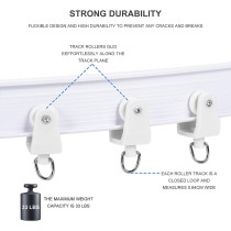 INAVIS Ceiling Curtain Track-Flexible Curtain Track Ceiling Track Ceiling Mount For Curtain Rail With Track Curtain System Rv Curtain Track Room Divider Curtain Rods, 16.4 Ft (5 Meters)