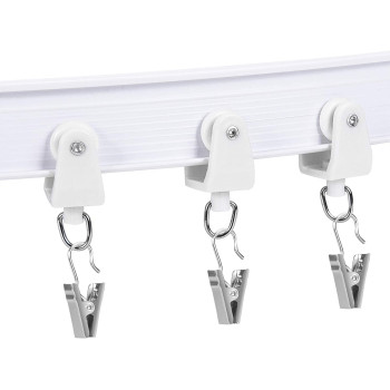 INAVIS Ceiling Curtain Track-Flexible Curtain Track Ceiling Track Ceiling Mount For Curtain Rail With Track Curtain System Rv Curtain Track Room Divider Curtain Rods, 16.4 Ft (5 Meters)