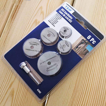 Jimmycloud Hss Cutting Disc Rotary Tool Accessories Wood Plastic Aluminum Mini Circular Saw Blade Compatible For Dremel -Set Of 6 Pieces
