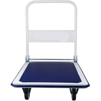 JJSFJH Tools Folding Rolling Flatbed Cart Hand Platform Truck Push Loading Trolley 60 * 90Cm Load Bearing About 300Kg
