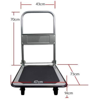 JJSFJH Trolley Portable Adjustable Large Chassis Hand Cart Extended Platform Platform Hand Sack Truck Trolley Transport Heavy Non-Slip Surface