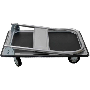 JJSFJH Trolley Portable Adjustable Large Chassis Hand Cart Extended Platform Platform Hand Sack Truck Trolley Transport Heavy Non-Slip Surface