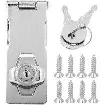 Junluck Keyed Hasp Lock, Hasp Lock, Safety Hasp, Stable For Home Household Family Furniture