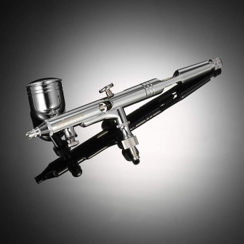 KKmoon-1 Multi-Purpose Side Feed Dual-Action Airbrush Set Adjustable Air Control 0.25Mm 7Cc & 22Cc Trigger Spray Gun For Nail Body Paint