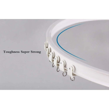 KuanDar clo Flexible Ceiling Curtain Track,Soft Curved Track Rail Slide,Bendable Straight Curtain Track,Ceilling Installation For L Shape U Shape Bay Windows