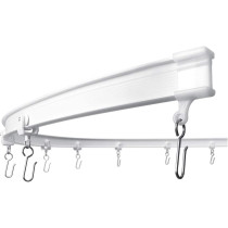 KXLIFE Flexible Bendable Ceiling Curtain Track System(30 Ft), Curved Ceiling Track For Curtains, Ceiling Room Divider, Room Divider Curtain Rod