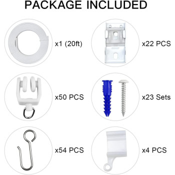KXLIFE Flexible Ceiling Mount Curtain Track (20 Ft), Hospital Curtain Track System, Wall Divider Curtain, Room Divider Ceiling Track System