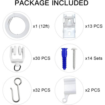 KXLIFE Flexible Curtain Ceiling Track, Curved Ceiling Track For Curtains, Hospital Curtain Track System, Room Divider Curtain Track(12 Ft)