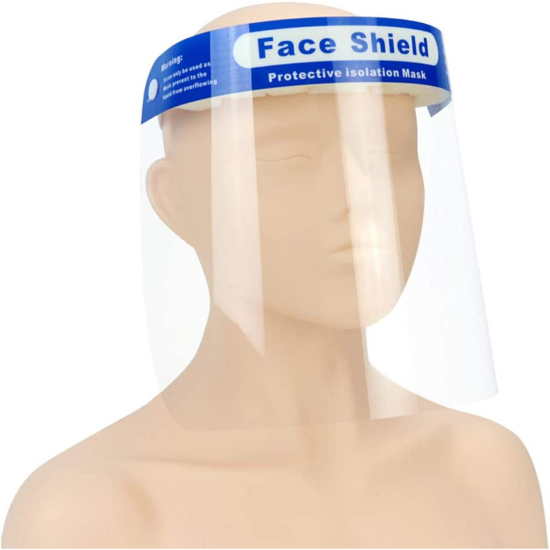 LFWATCH 5 Pcs Disposable Faceshield Transparent Dental Full Face Shield Head Mounted Splash Full Protector Forpollen,Smoke Dust,Droplet