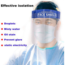 LFWATCH 5 Pcs Disposable Faceshield Transparent Dental Full Face Shield Head Mounted Splash Full Protector Forpollen,Smoke Dust,Droplet