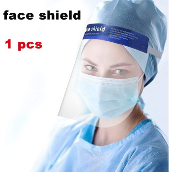 LFWATCH 5 Pcs Disposable Faceshield Transparent Dental Full Face Shield Head Mounted Splash Full Protector Forpollen,Smoke Dust,Droplet