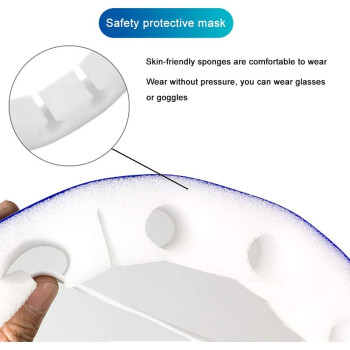 LFWATCH 5 Pcs Elastic Transparent Full Face Protective Visor With Eye & Head Protection, Disposable Faceshield Transparent Dental Full Face Shield Head Mounted Splash Full Protector Forpollen