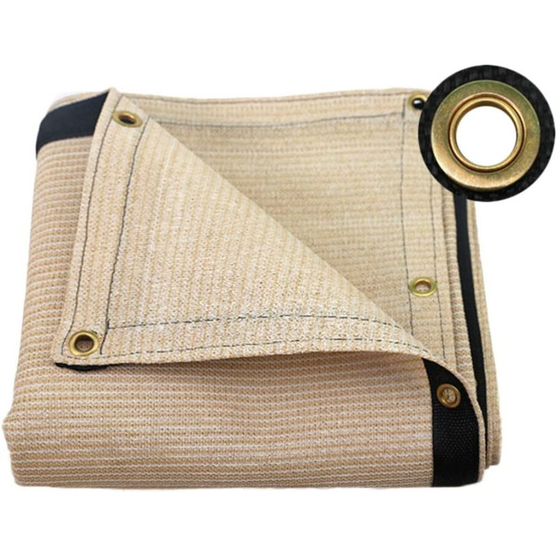 LIANGKIANG Lwlei Sunblock Shade Cloth Outdoor Parking Shed Swimming Pool Lwlei Sunscreen Dust-Proof Anti-Uv Tightly Woven Stretch Resistant, Beige, Customizable Beige