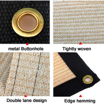 LIANGKIANG Lwlei Sunblock Shade Cloth Outdoor Parking Shed Swimming Pool Lwlei Sunscreen Dust-Proof Anti-Uv Tightly Woven Stretch Resistant, Beige, Customizable Beige