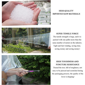 LKZL Shrink Wrap, Heavy Duty Plastic Packaging Cling Film, Moving House Furniture Stretch Rolls, Electronic Factory Material Pallet Packaging Film, 330M X50Cm 20Um (Color : Yellow)