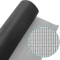 Loboo Idea Fiberglass Window Screen Mesh Replacement (100X500Cm (39.37X196.85 Inches),Black)
