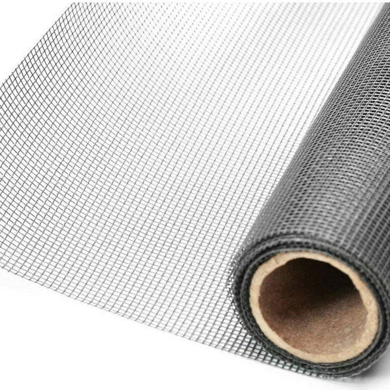 Loboo Idea Window Screen Mesh, Replaceable Fiberglass Curtain Mesh For Fiberglass Doors, Window Screen And Courtyard Wall (100X100Cm (39.37X39.37 Inches),Gray)