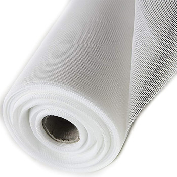 Loboo Idea Window Screen Mesh, Replaceable Fiberglass Curtain Mesh For Fiberglass Doors, Window Screen And Courtyard Wall (100X300Cm (39.37X118.11 Inches),White)