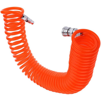 LOVIVER 9M Retractable Coil Air Hose Hose 8Mmx5Mm Pu With 1/4" Npt Fittings
