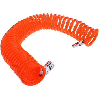 LOVIVER 9M Retractable Coil Air Hose Hose 8Mmx5Mm Pu With 1/4" Npt Fittings
