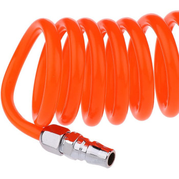 LOVIVER 9M Retractable Coil Air Hose Hose 8Mmx5Mm Pu With 1/4" Npt Fittings