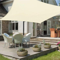 LZQpearl Rectangle Lwlei Sun Shade Sail Outdoor Garden Patio Yard Party Waterproof 98% Anti-Uv Lwlei Sunscreen Awning Canopy, Various Sizes Beige Yellow