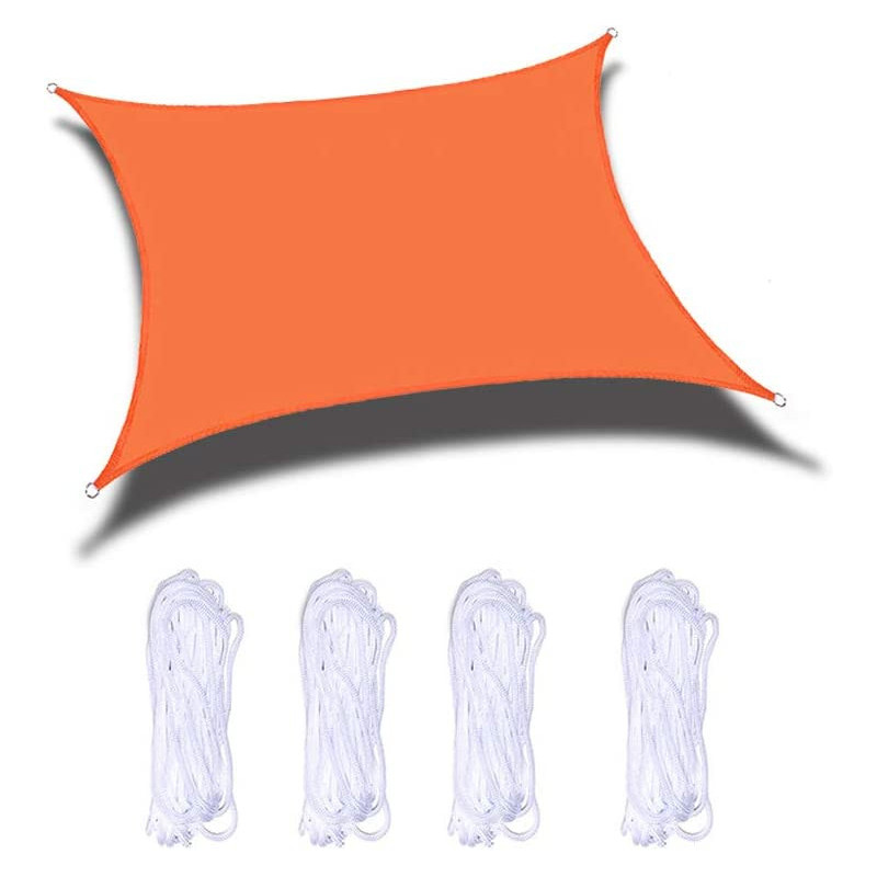 LZQpearl Rectangle Lwlei Sun Shade Sail Outdoor Garden Patio Yard Party Waterproof 98% Anti-Uv Lwlei Sunscreen Awning Canopy, Various Sizes Orange
