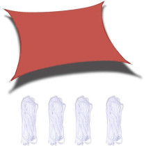 LZQpearl Rectangle Lwlei Sun Shade Sail Outdoor Garden Patio Yard Party Waterproof 98% Anti-Uv Lwlei Sunscreen Awning Canopy, Various Sizes Red