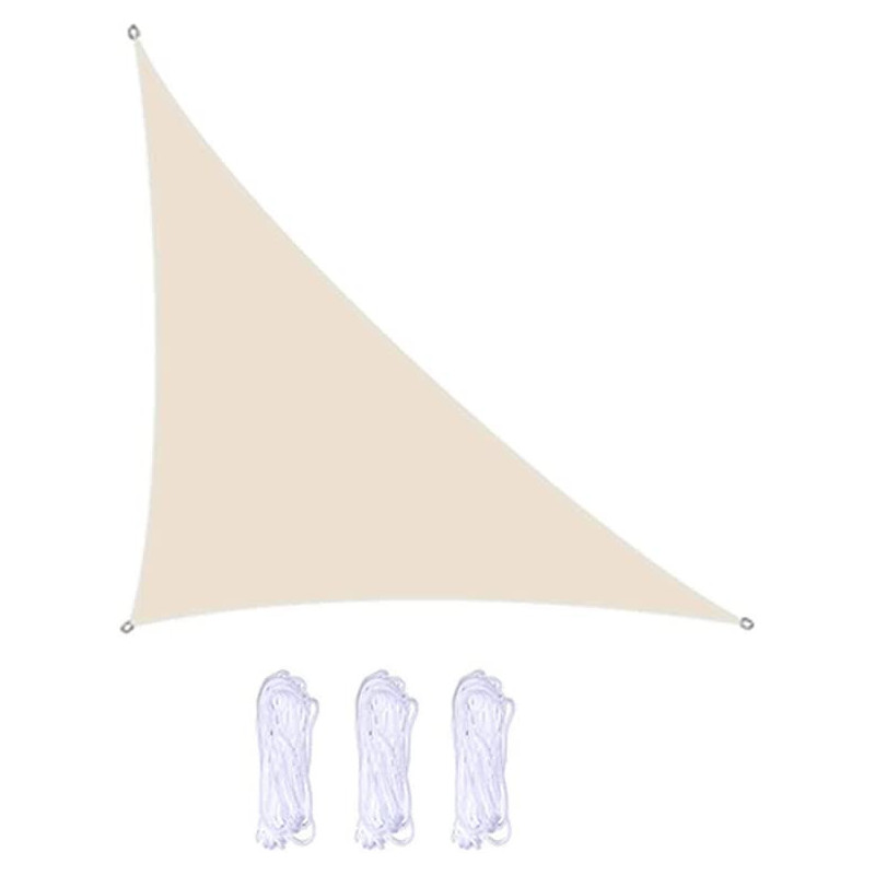 LZQpearl Triangle Lwlei Sun Shade Sail, Outdoor Swimming Pools Garden Patio, Waterproof 98% Anti-Uv Lwlei Sunscreen Awning Canopy, Various Sizes, Easy Clean Beige
