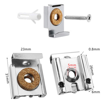 Ma Fra Outgeek Mirror Clip Multiuse Square Wall Mounted Mirror Holder Mirror Bracket Glass Clip