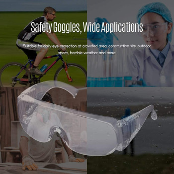 Mainstayae Protective Goggles Anti-Dust Anti-Wind Splash Proof Eye Protection Goggles Glasses Adult Unisex For Outdoor Sport Crowded Area Horrible Weather Pack Of 1Pcs