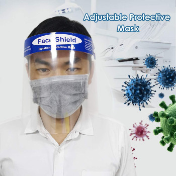 Mainstayae Protective Non-Woven Fabrics Anti-Spitting Isolation Dust-Proof Anti-Fog Adjustable Length Face Safety Mask For Workshop Food Processing