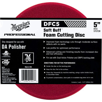 Meguiar'S Dfc5 5 Inch Da Foam Cutting Disc Red