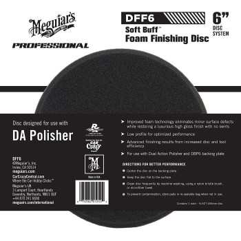 Meguiar'S Dff6 6 Inch Da Foam Finishing Disc Black