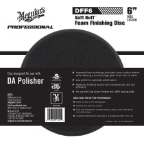 Meguiar'S Dff6 6 Inch Da Foam Finishing Disc Black