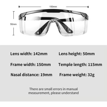 Mixfeer Safety Protective Goggles Splash Proof Frame Adjustable Multifunctional Protecting Glasses Prevent Droplets With Clear Vision